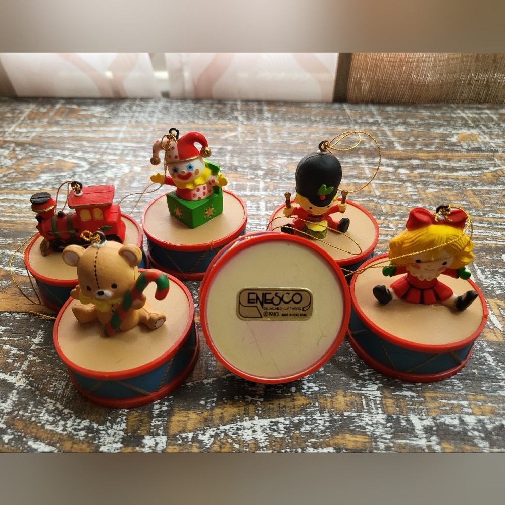 ENESCO Toyland Christmas Ornaments Set Of 6 From 1986